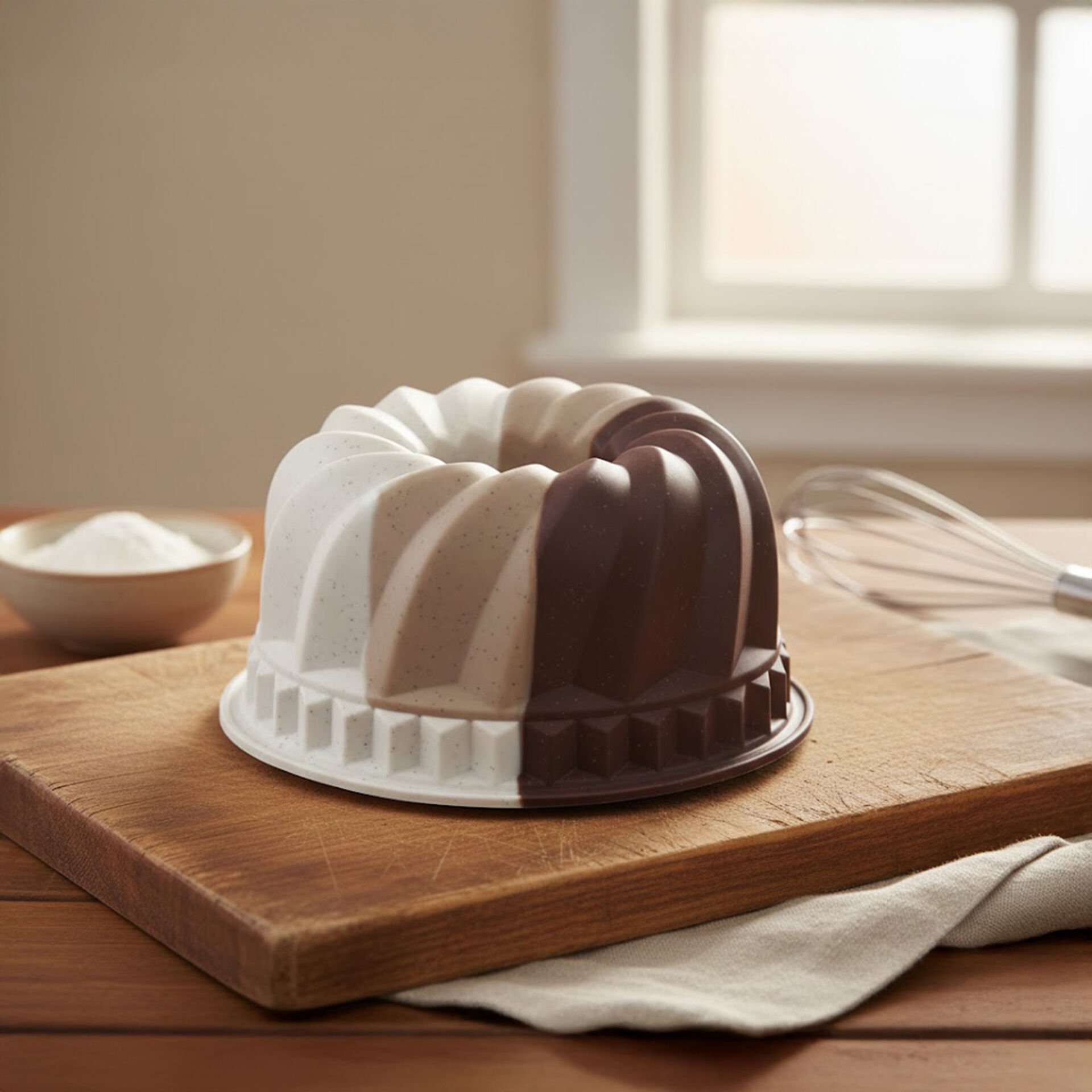 Chefmate Yapışmaz Isıya Dayanıklı Silikon Dilimli Rüzgar Gülü Kek Kalıbı