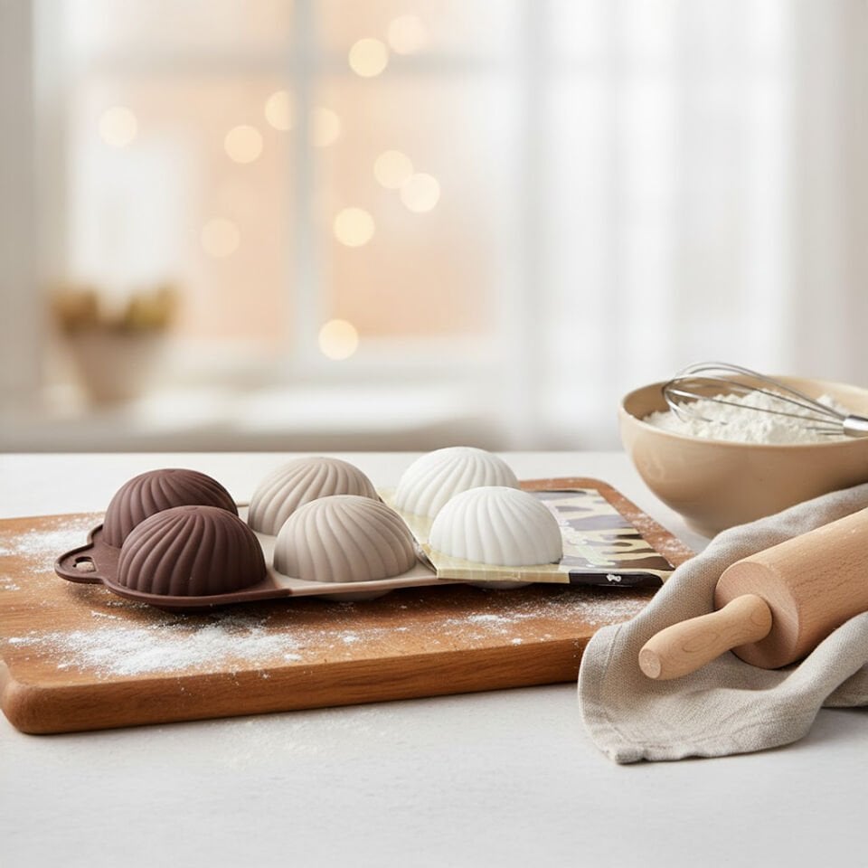 Chefmate 6'lı Silikon Isıya Dayanıklı Muffin Çikolata Kek Kalıbı