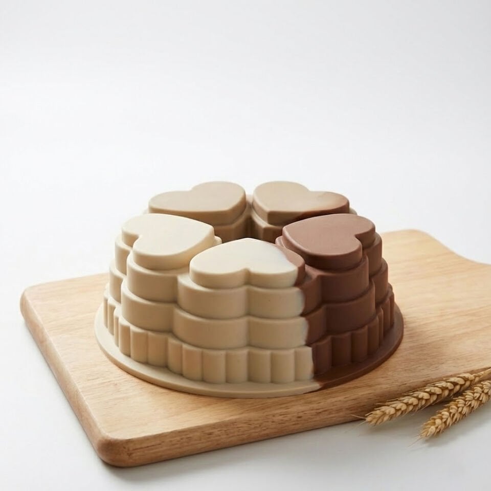 Chefmate Yapışmaz Isıya Dayanıklı Kalp Silikon Tart Kek Kalıbı