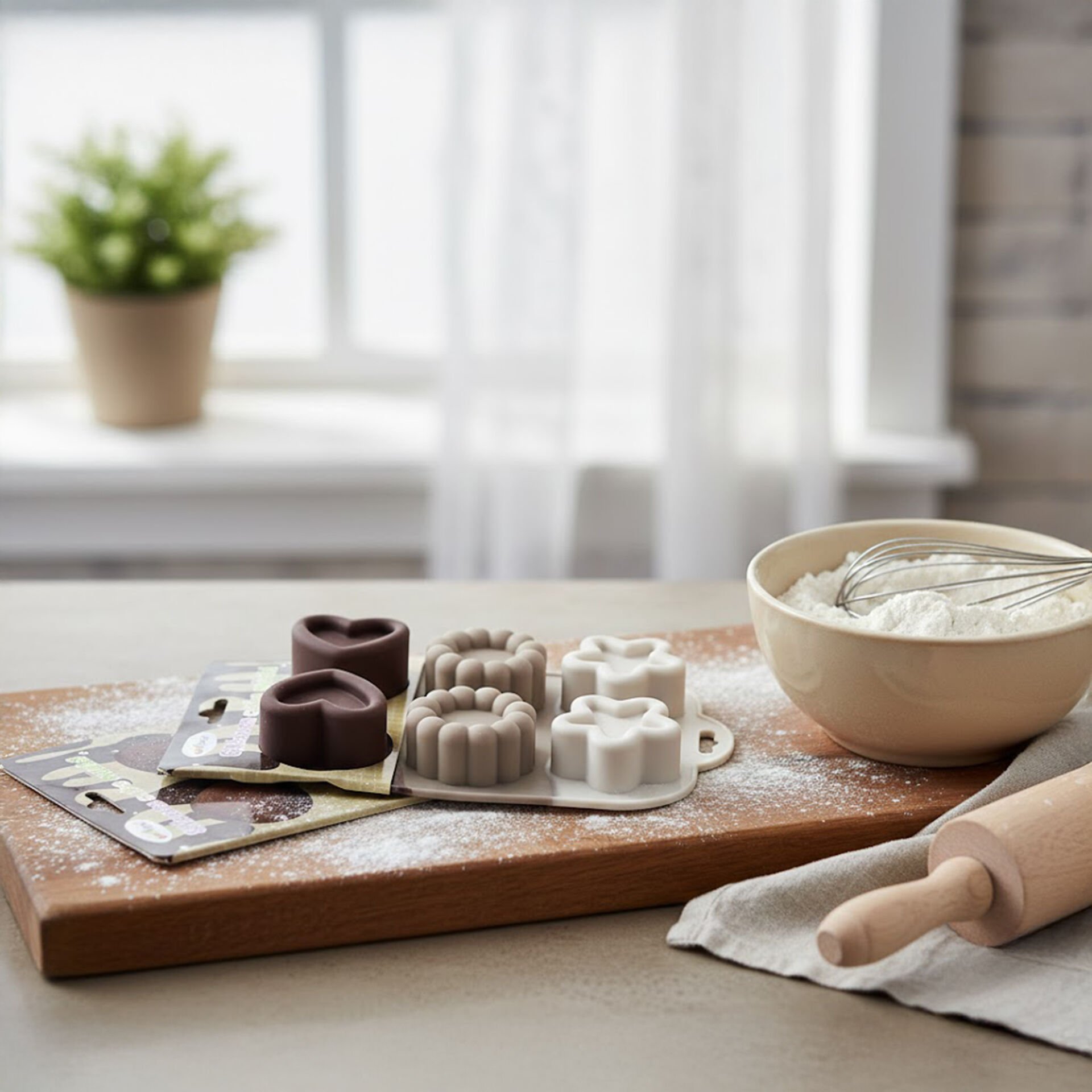 Chefmate 6'lı Silikon Isıya Dayanıklı Muffin Çikolata Kek Kalıbı