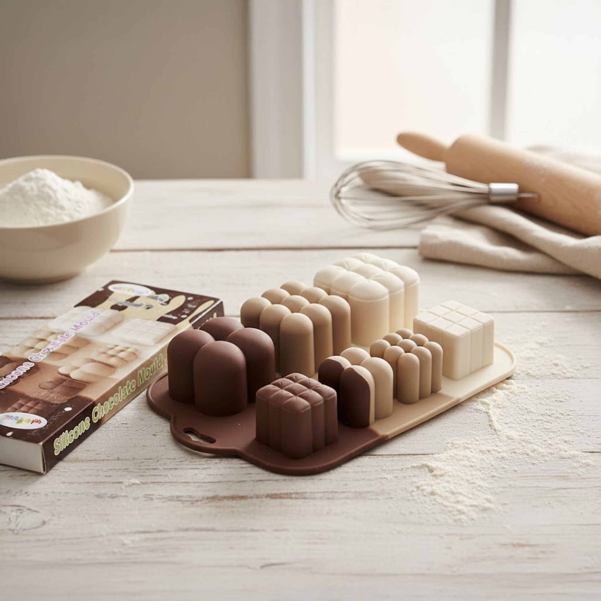 Chefmate 6'lı Silikon Isıya Dayanıklı Muffin Çikolata Kek Kalıbı