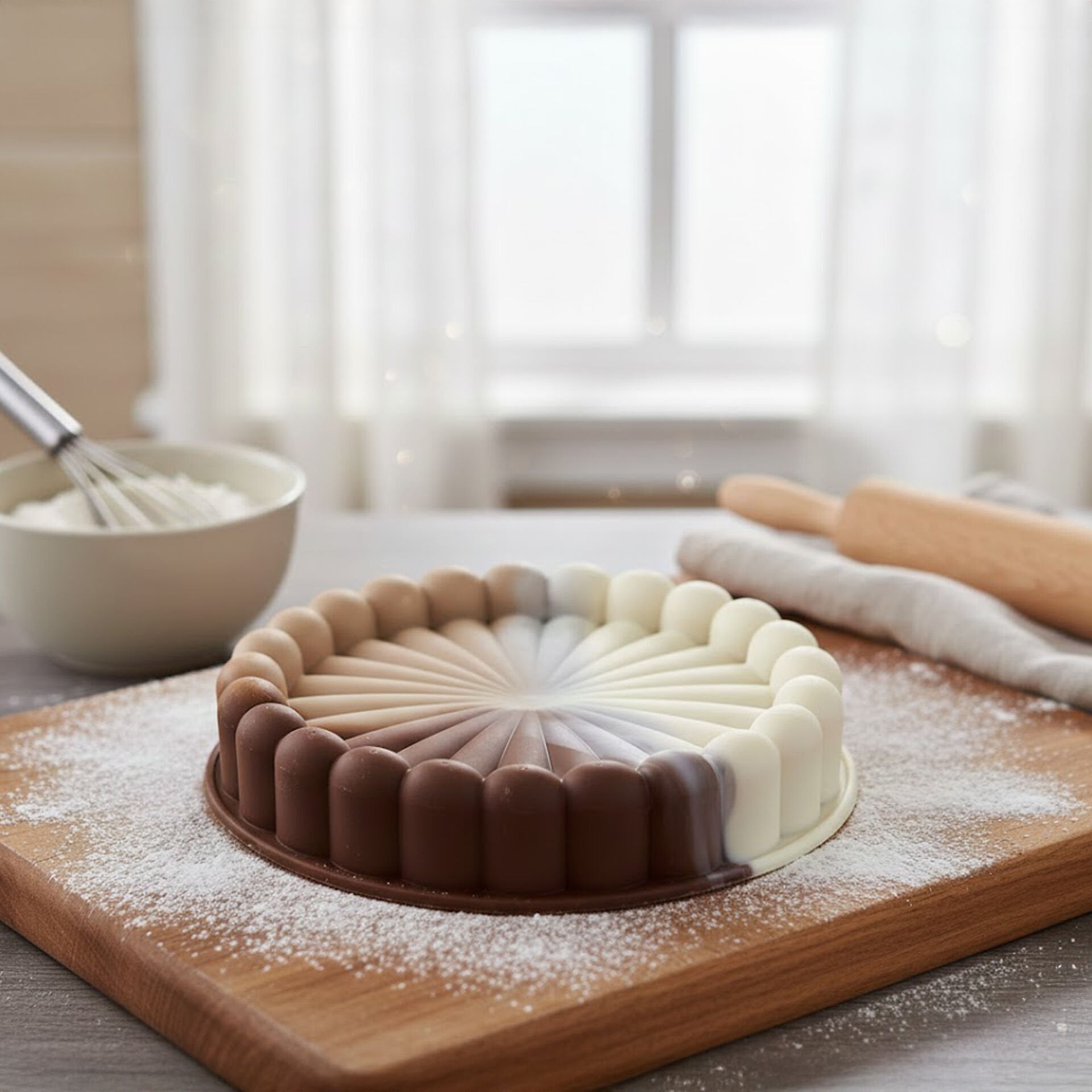 Chefmate Yapışmaz Isıya Dayanıklı Silikon Tart Kek Kalıbı