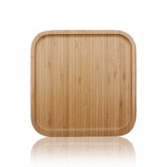 Vadi Kare Bambu Sunum Tabağı 25x25 cm – Doğal Ahşap Servis Tepsisi Şık Sunum