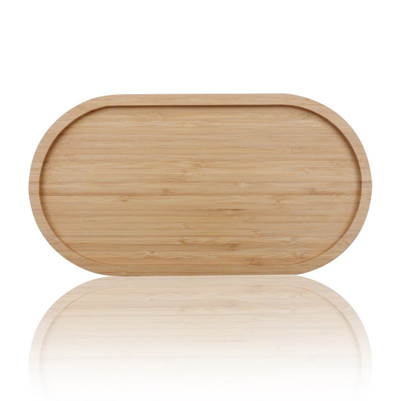 Vadi Oval Bambu Sunum Tabağı 25x14 cm – Doğal Servis Tepsisi Ahşap Şık Model