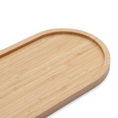 Vadi Oval Bambu Sunum Tabağı 25x14 cm – Doğal Servis Tepsisi Ahşap Şık Model