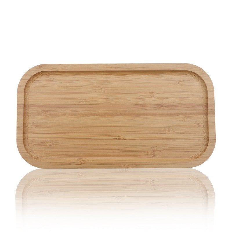 Vadi Dikdörtgen Bambu Sunum Tabağı 25x14 cm – Doğal Ahşap Servis Tepsisi Model