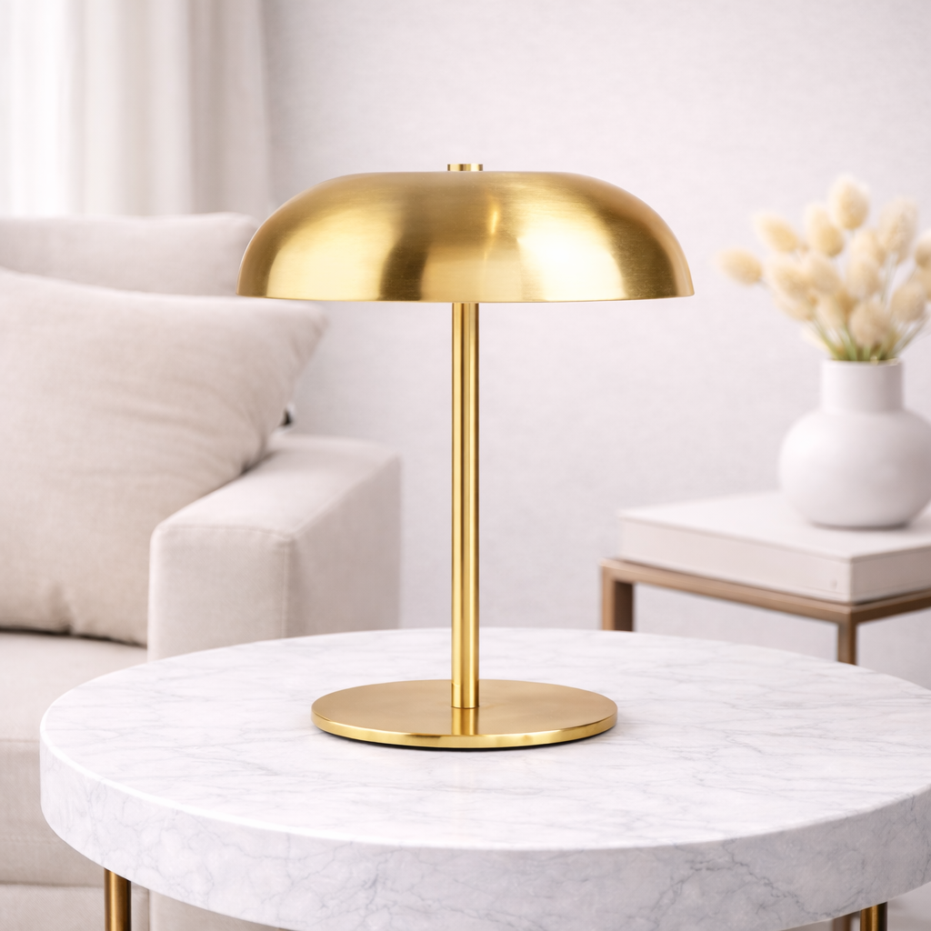 Dokunmatik Şarjlı LED Masa Lambası Kablosuz USB-C Modern Tasarım Gece Lambası Ev Ofis Masa Lambası Gold