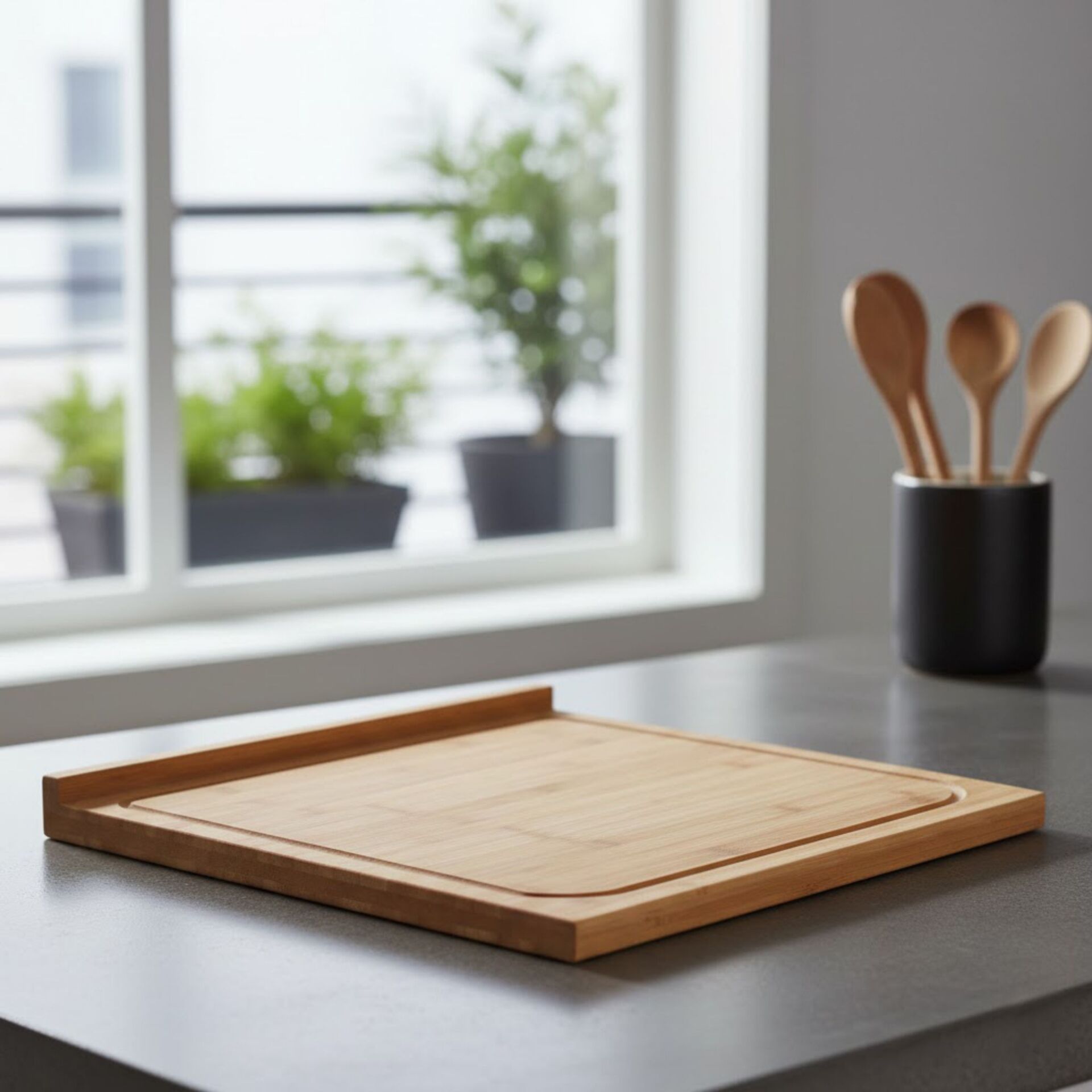 Bambu Sunum Tepsisi Kesme Tahtası Kahvaltı Servisi