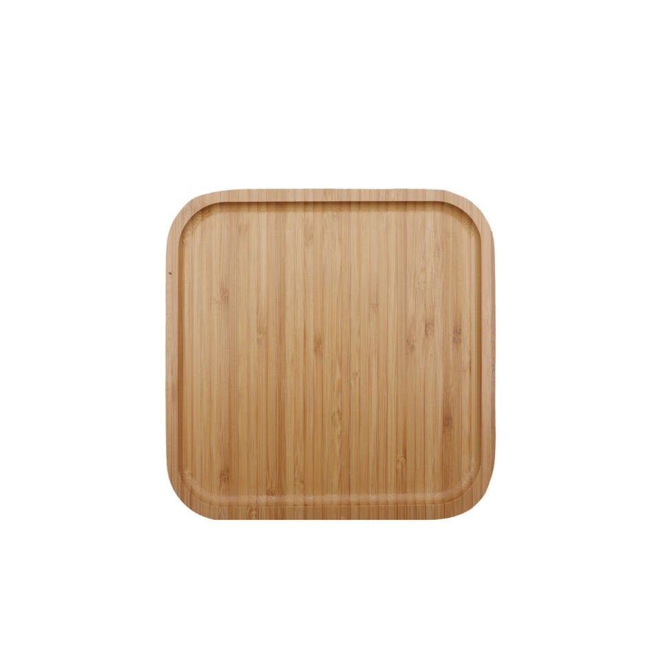 Bambu Sunum Tabağı Kahvaltı Peynir Tabağı Dikdörtgen Ahşap Kesme Tahtası 25 cm