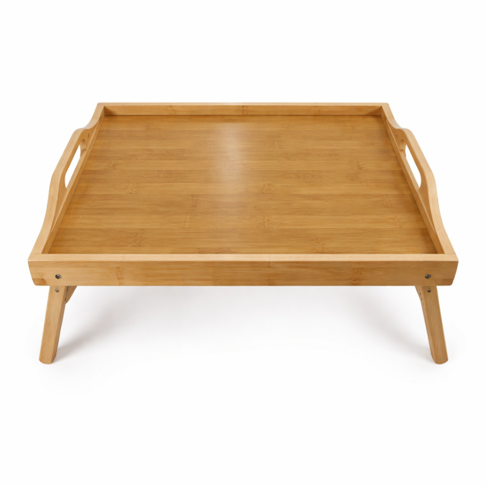Bambu Katlanabilir Kahvaltı Sehpası Yatak Tepsisi Çalışma Masası
