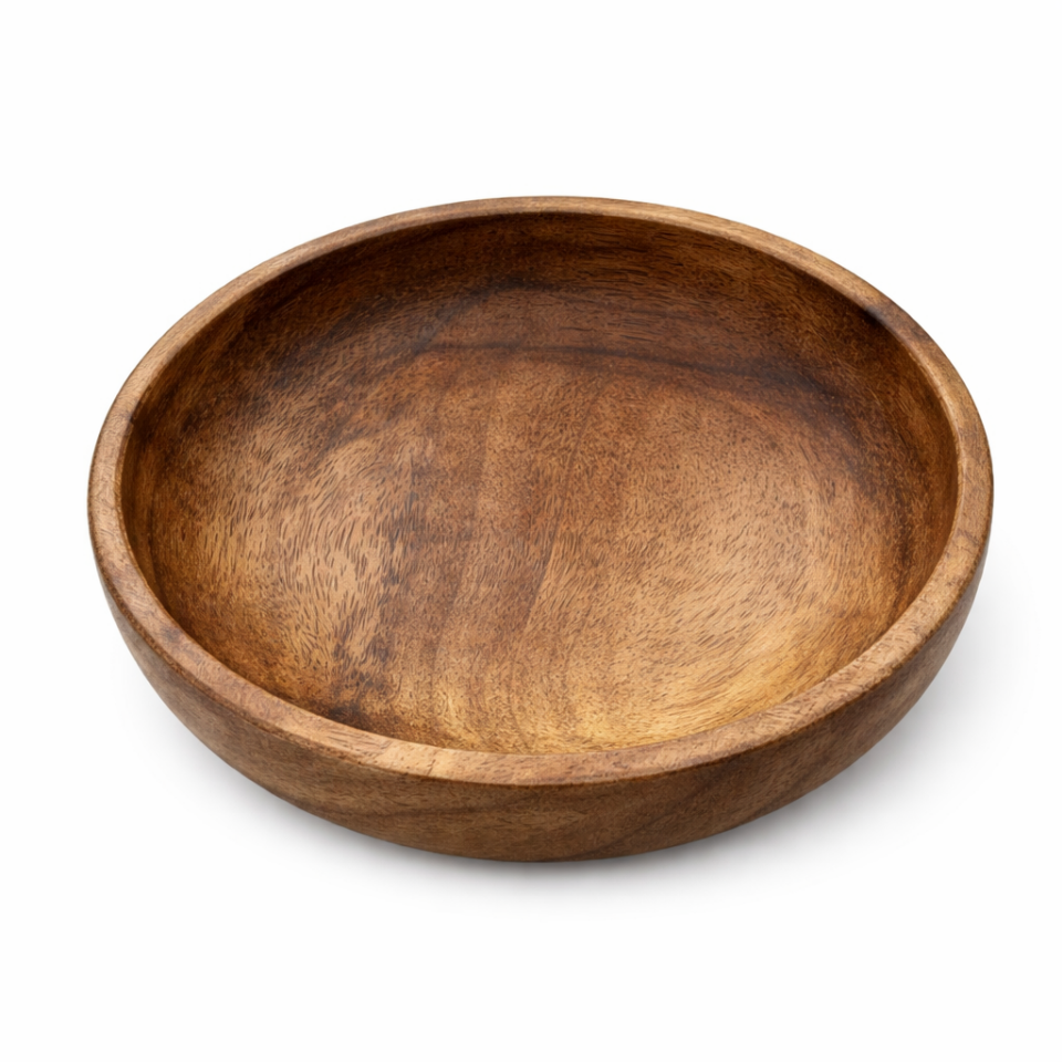 Doğal Akasya Servis Kasesi - Dekoratif Akasya Kase Salata Meyve Sunum Çerezlik