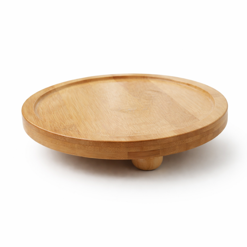 Bambu Sunum Tabağı Servis Tepsisi Kahvaltı Organizer 11 cm