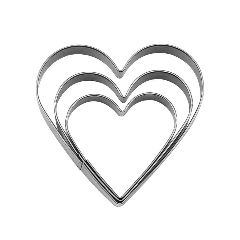 Paslanmaz Çelik Kurabiye Kalıbı Seti 3'lü Pasta Kesici Set