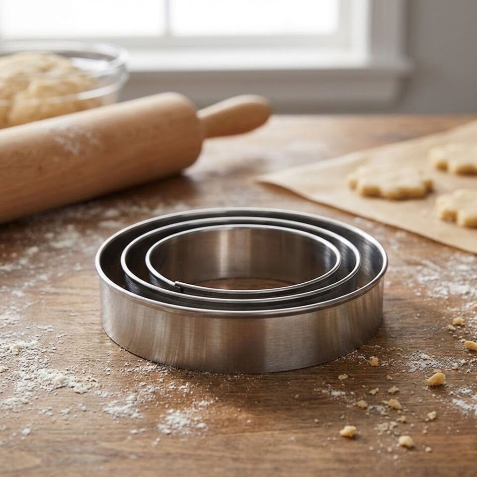 Paslanmaz Çelik Kurabiye Kalıbı Seti 3'lü Pasta Kesici Set