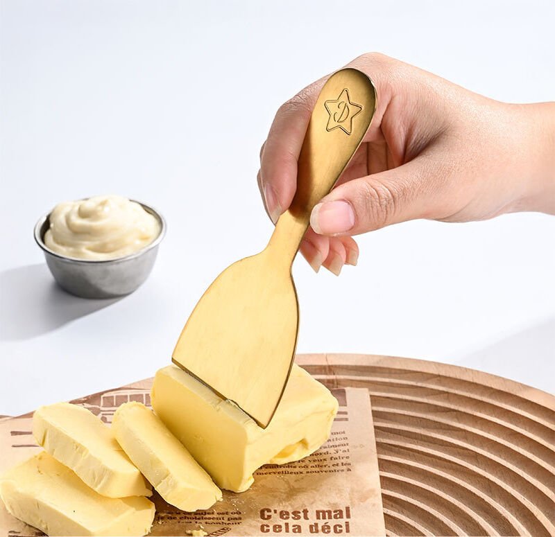 Paslanmaz Çelik Tereyağı Peynir Bıçağı Yayıcı Spatula Mutfak Aracı Gold