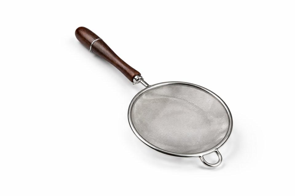 Ahşap Saplı Paslanmaz Çelik Un Eleme Süzgeci Mutfak Eleği