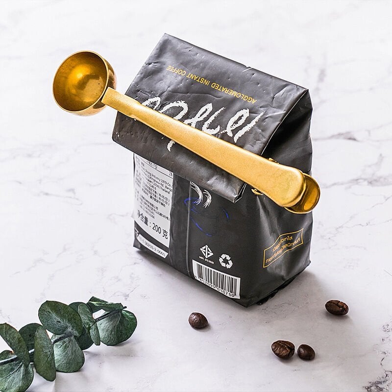 Gold Rengi Paslanmaz Çelik Kahve Ölçü Kaşığı Barista Kaşık