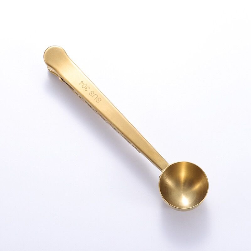 Gold Rengi Paslanmaz Çelik Kahve Ölçü Kaşığı Barista Kaşık