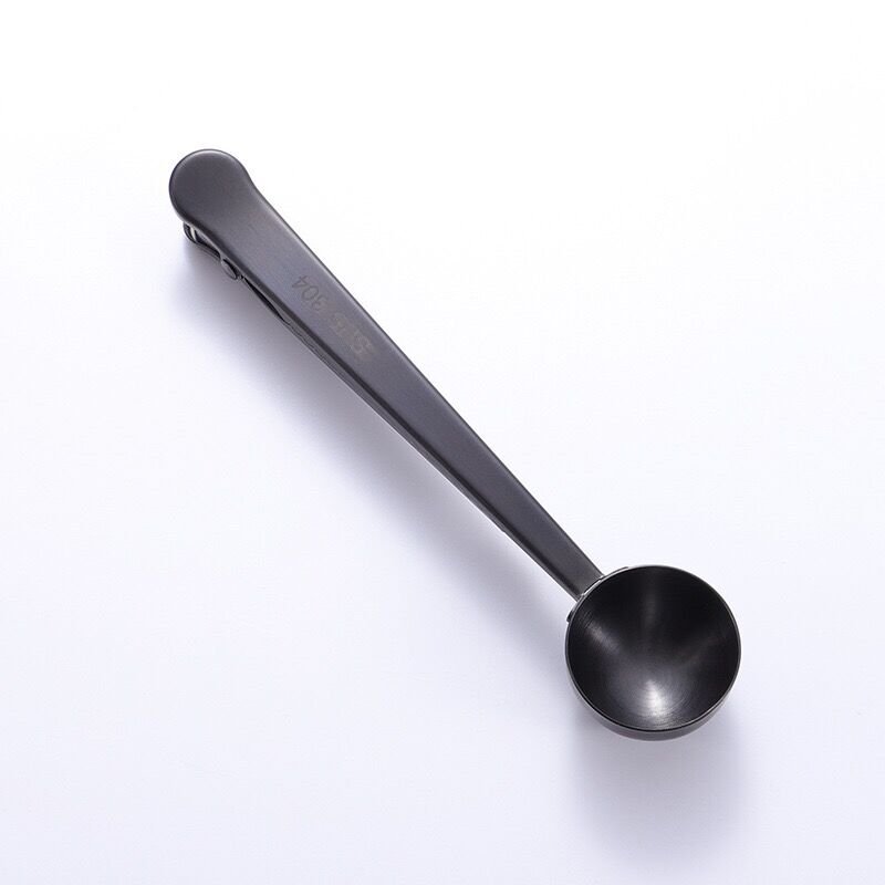 Siyah Rengi Paslanmaz Çelik Kahve Ölçü Kaşığı Barista Kaşık
