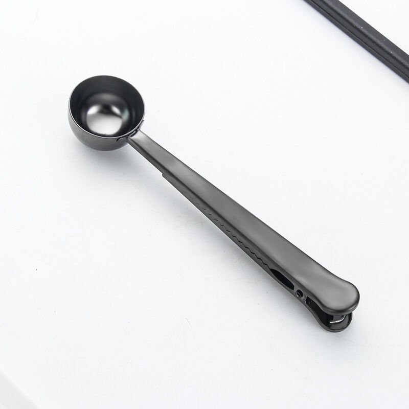 Siyah Rengi Paslanmaz Çelik Kahve Ölçü Kaşığı Barista Kaşık