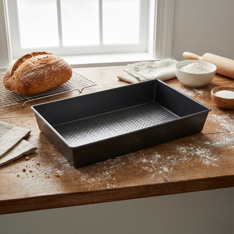 Dikdörtgen Kek Kalıbı Browni Pasta Fırın Tepsisi Yapışmaz Teflon Kaplama