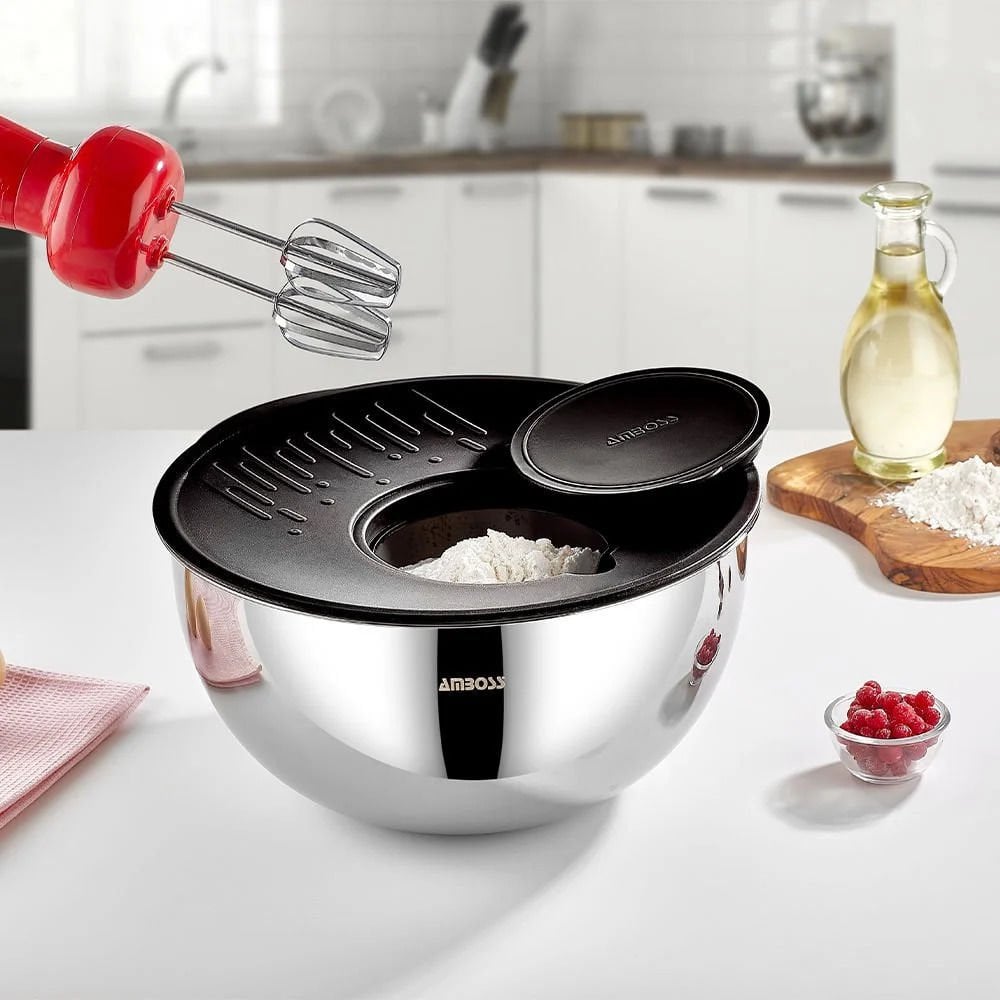 Satin Paslanmaz Çelik 3 Parça Çok Amaçlı Kase Siyah