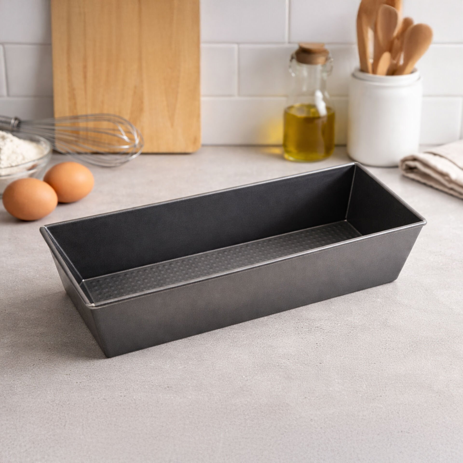 Dikdörtgen Kek Kalıbı Siyah Yapışmaz Profesyonel Fırın Kalıbı Ekmek Kek Pasta Pişirme