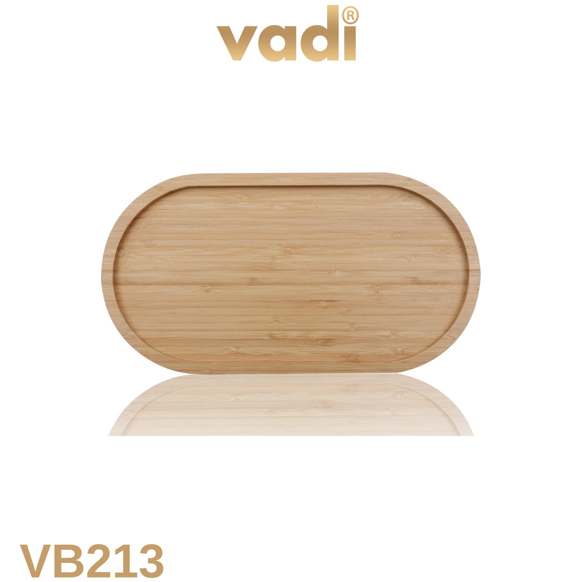 BAMBU SUNUM TABAĞI OVAL ORTA 15 adet