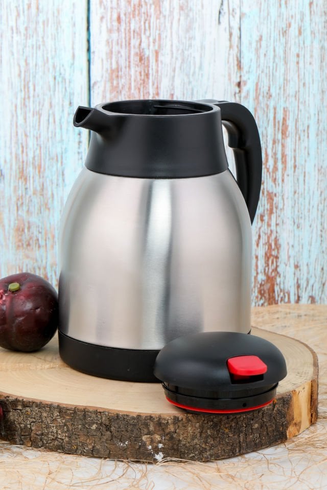 1,5 Litre Çift Kat Paslanmaz Çelik Çay Termosu