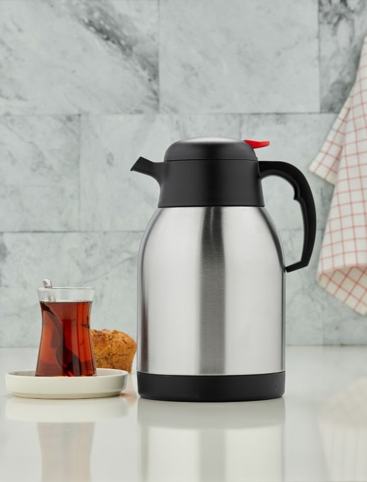 2 Litre Çift Kat Paslanmaz Çelik Çay Termosu
