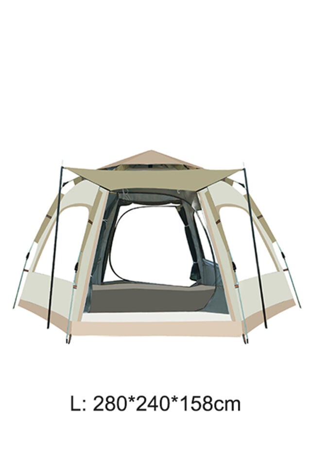 Geniş Aile Kamp Çadırı Hızlı Kurulumlu Su Geçirmez Outdoor Çadır