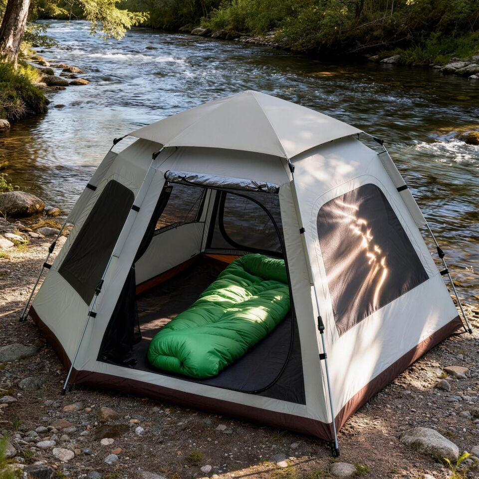 Geniş Aile Kamp Çadırı Su Geçirmez Çok Kişilik Outdoor ve Glamping Çadırı