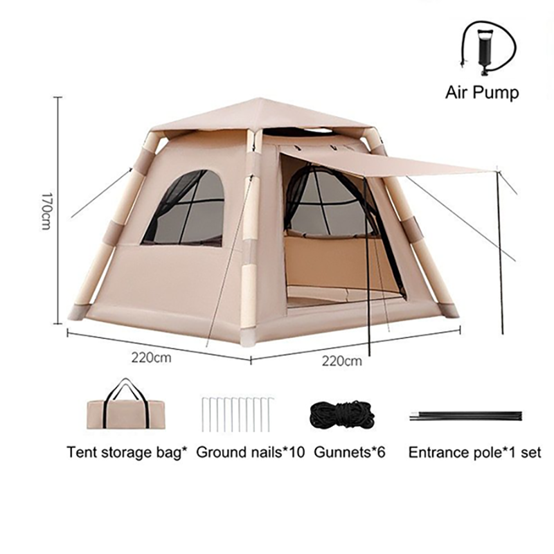 Taşınabilir Şişme Aile Kamp Çadırı Kolay Kurulumlu Suya Dayanıklı Outdoor Çadır