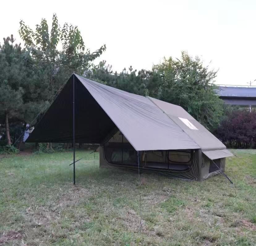 Outdoor Premium 4 Mevsim Tenteli Kamp Çadırı Şeffaf Pencereli Su Geçirmez Aile Çadırı