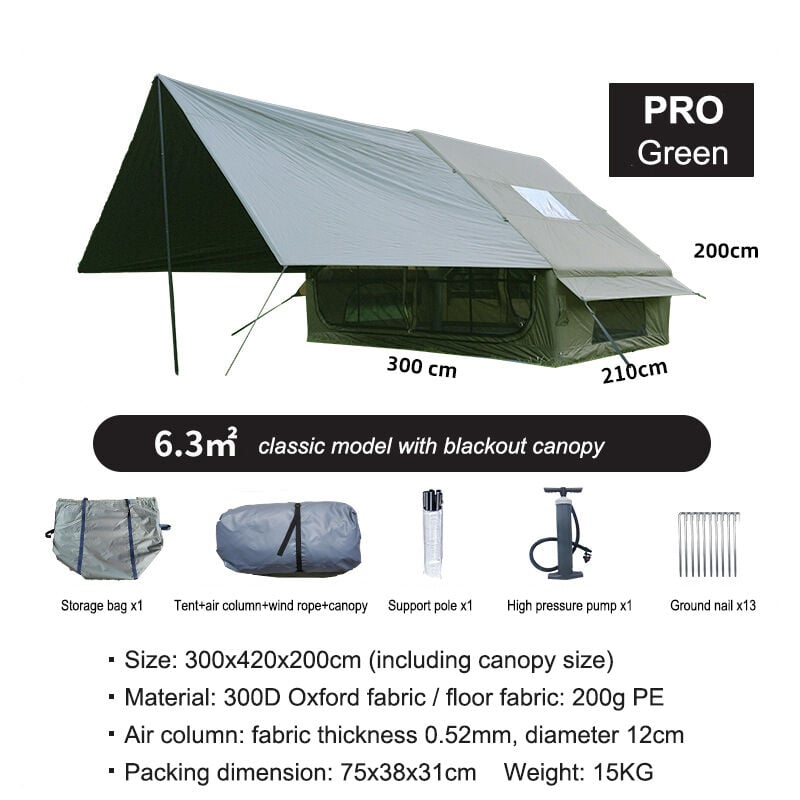 Outdoor Premium 4 Mevsim Tenteli Kamp Çadırı Şeffaf Pencereli Su Geçirmez Aile Çadırı
