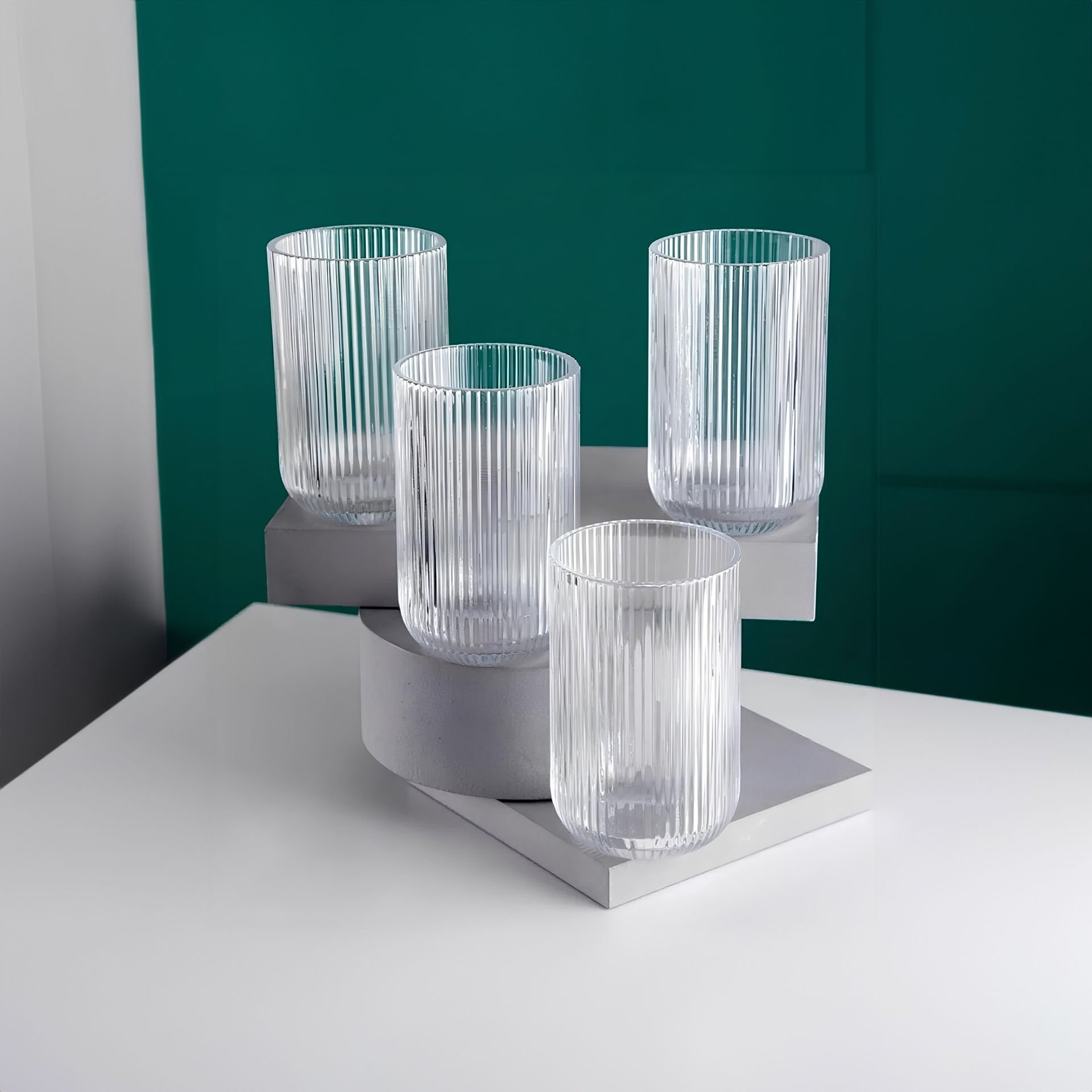 Lucca Şeffaf 4'lü Cam Meşrubat Bardağı - 465 ml