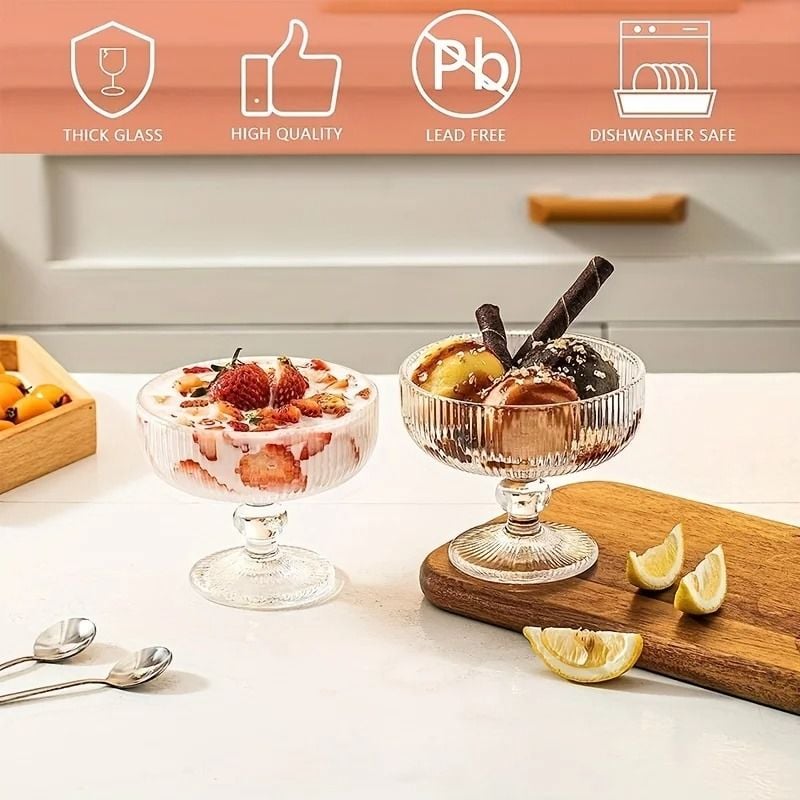 Lucca 4’lü Çerezlik Cam Sunum Kasesi 260 ml