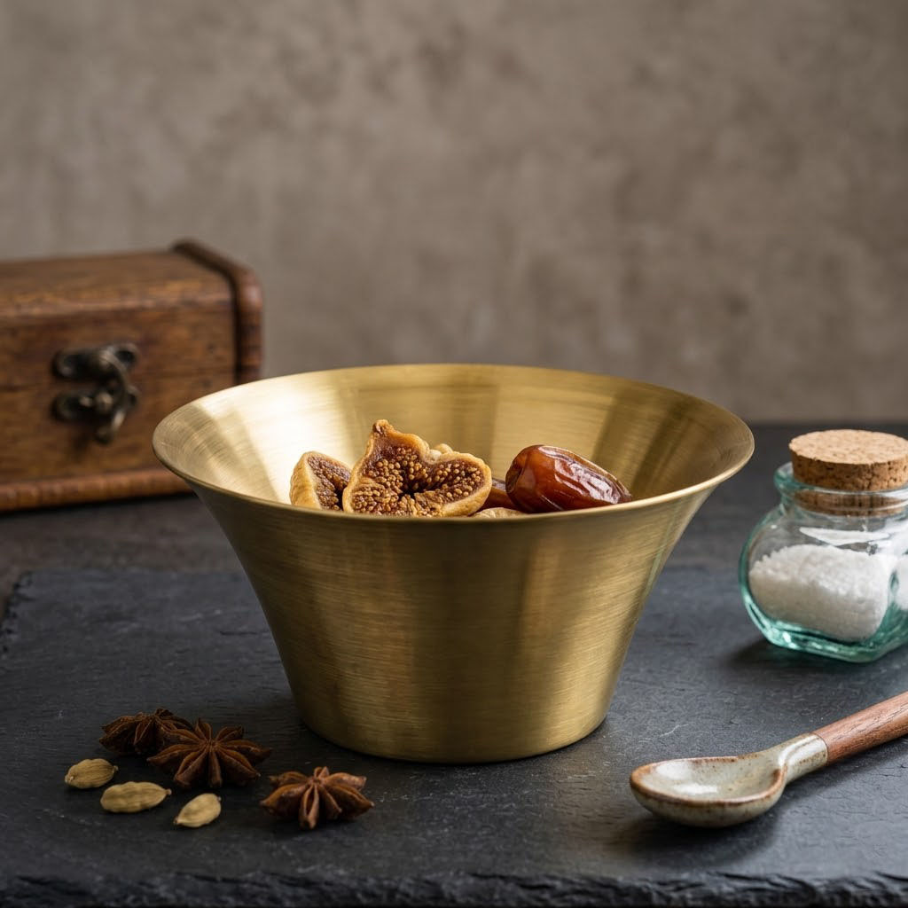 Gold Paslanmaz Çelik Yuvarlak Sunum Kasesi Kuruyemiş Çerezlik Servis Kabı 19 cm