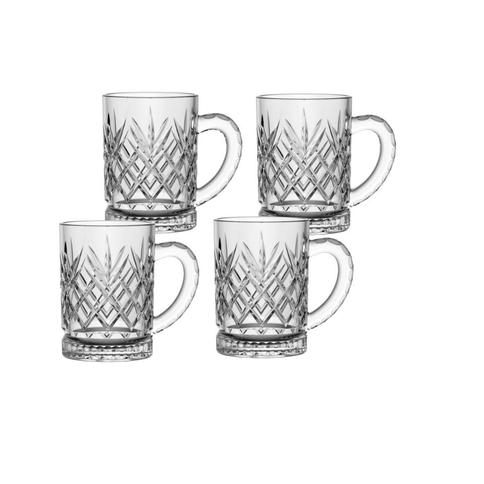 Bianca 4'lü Kristal Kulplu Cam Bardak Seti 200 ml – Şık ve Dayanıklı Tasarım