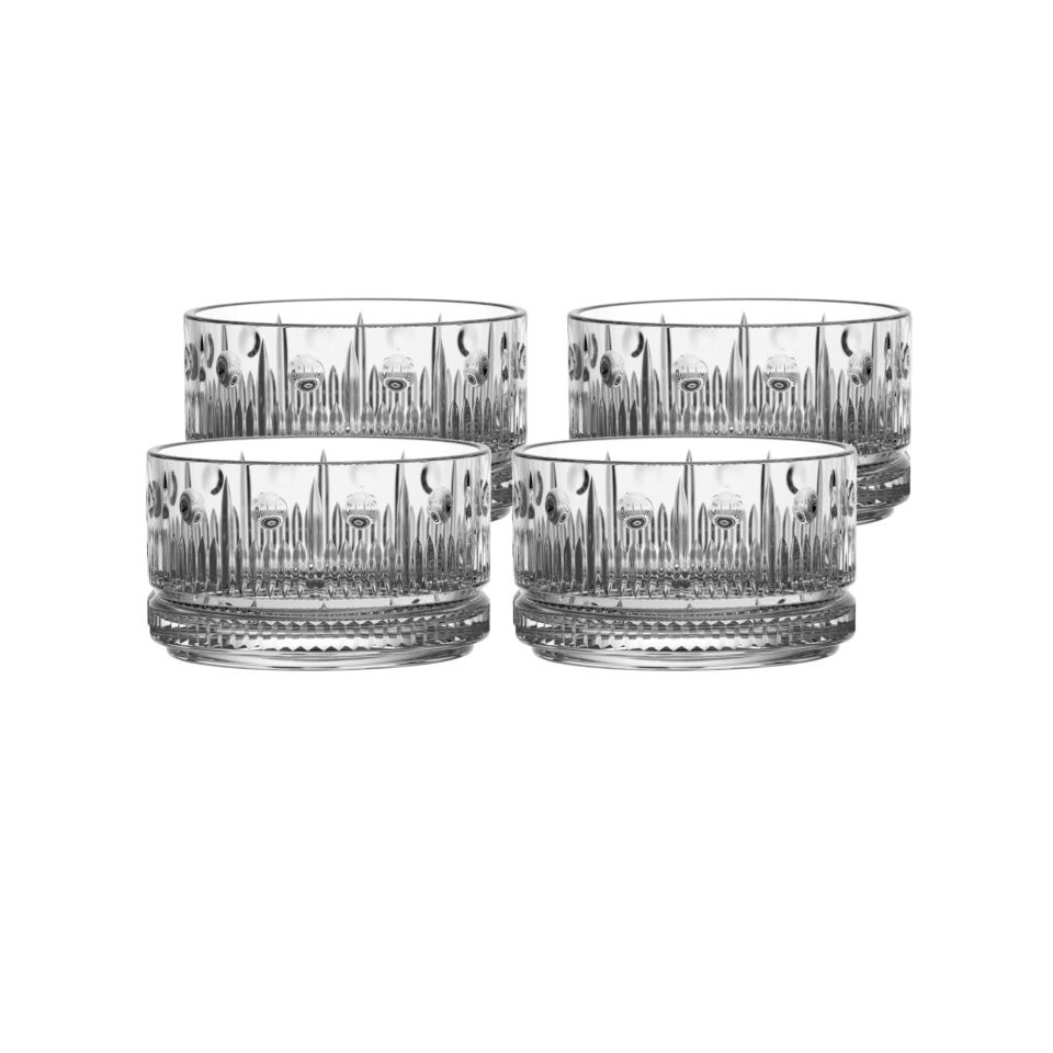 Bianca 4'lü Kristal Cam Kase Çerezlik Seti 460 ml