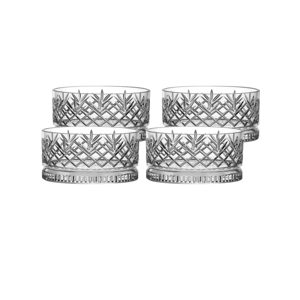 Bianca 4'lü Kristal Cam Kase Çerezlik Seti 460 ml