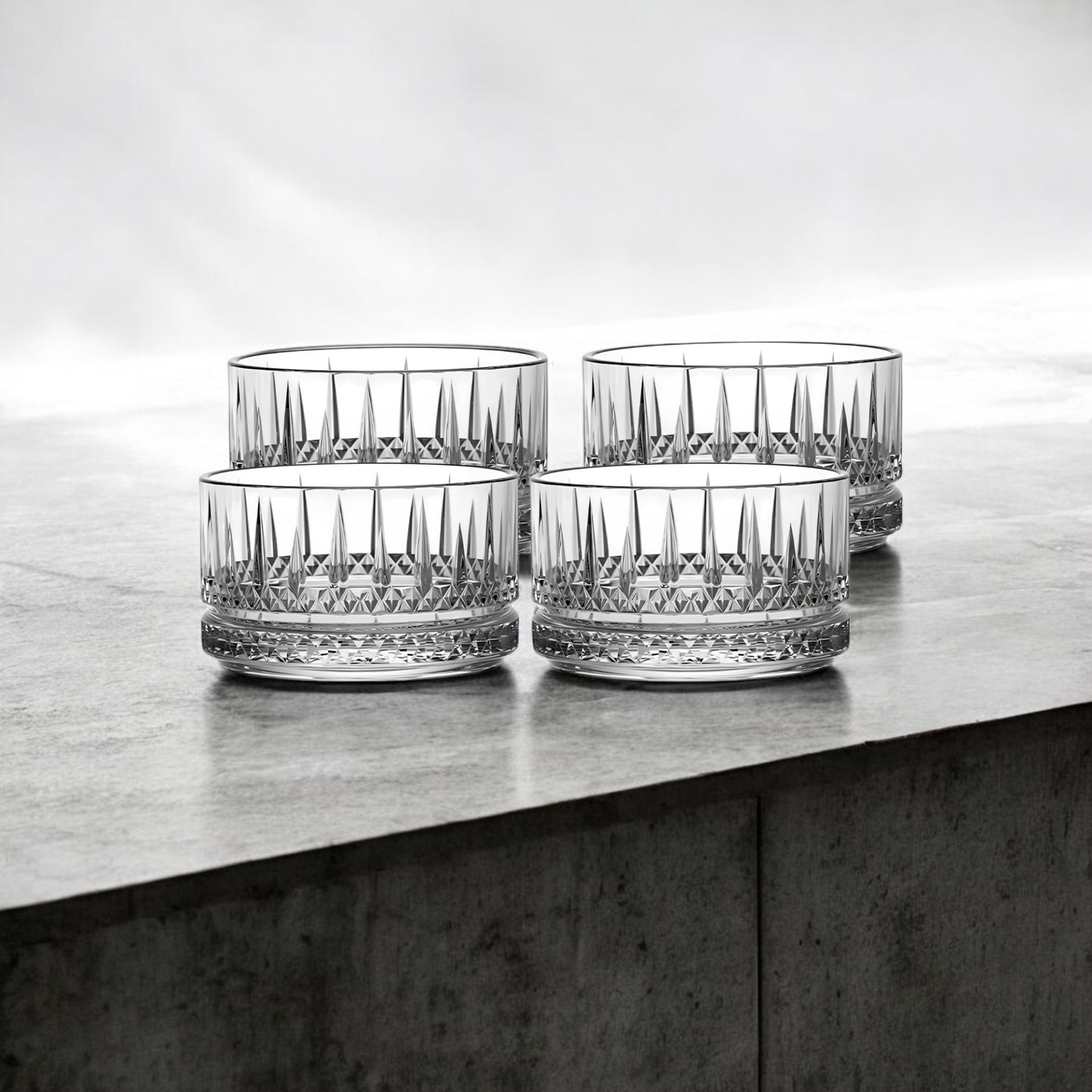 Bianca 4'lü Kristal Cam Kase Çerezlik Seti 220 ml