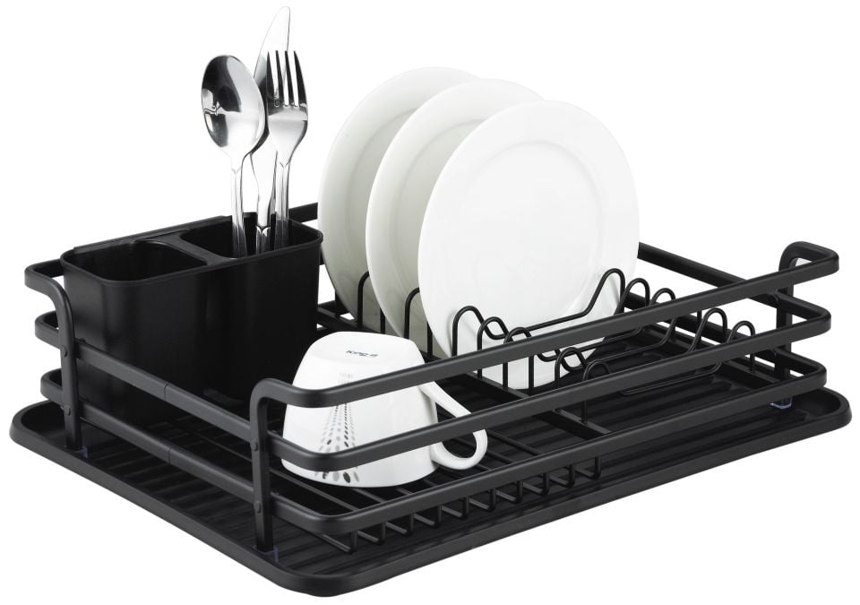 Paslanmaz Alüminyum Tek Katlı Siyah Bulaşıklık Modern Tabaklık