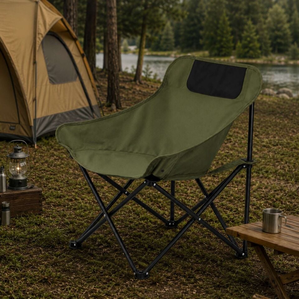 Katlanabilir Kamp Koltuğu Outdoor Piknik Balıkçı Bahçe Sandalyesi Taşınabilir
