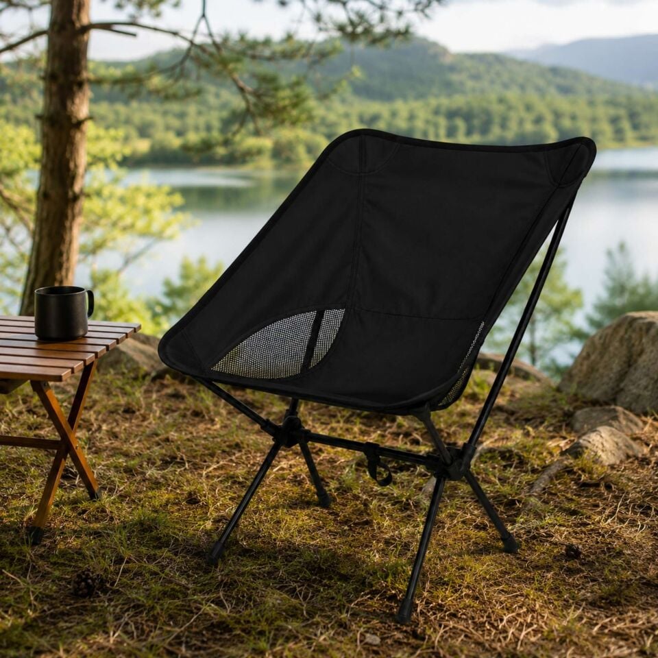 Katlanabilir Kamp Sandalyesi Hafif Outdoor Piknik Balıkçı Bahçe Koltuğu Taşınabilir Lacivert