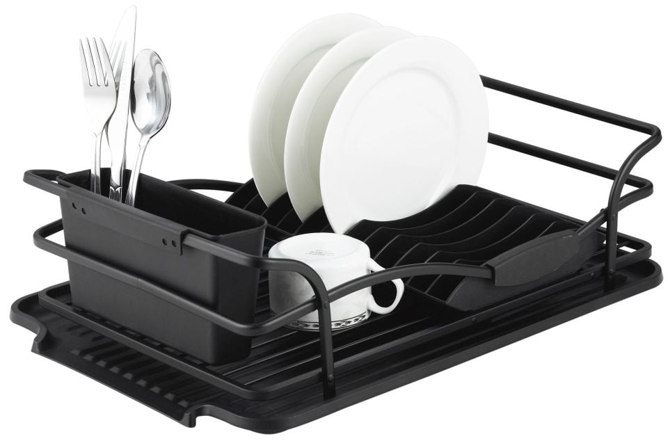 Paslanmaz Alüminyum Tek Katlı Siyah Bulaşıklık Modern Tabaklık