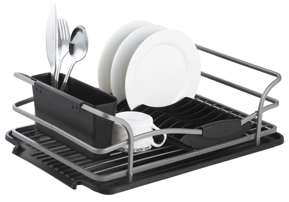 Paslanmaz Alüminyum Tek Katlı Füme Bulaşıklık Modern Tabaklık