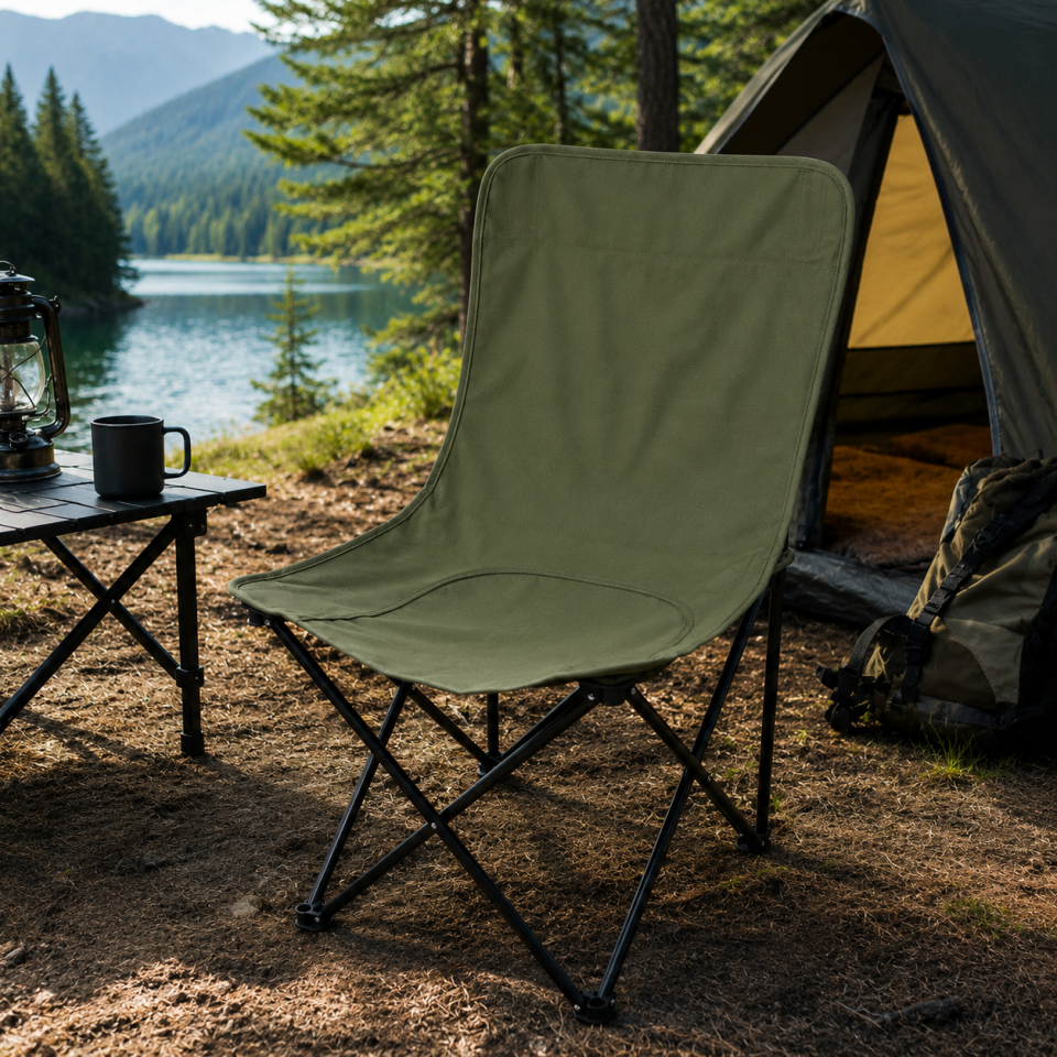 Katlanabilir Kamp Sandalyesi Outdoor Piknik Balıkçı Bahçe Koltuğu Taşınabilir Yeşil