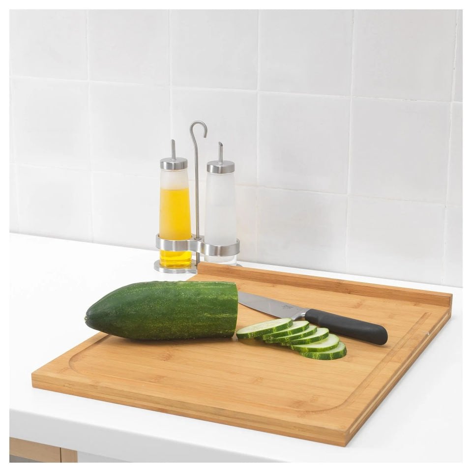 Vadi Bambu Büyük Kesme Tahtası – Kaydırmaz Doğal Ahşap Mutfak Doğrama ve Sunum Tahtası