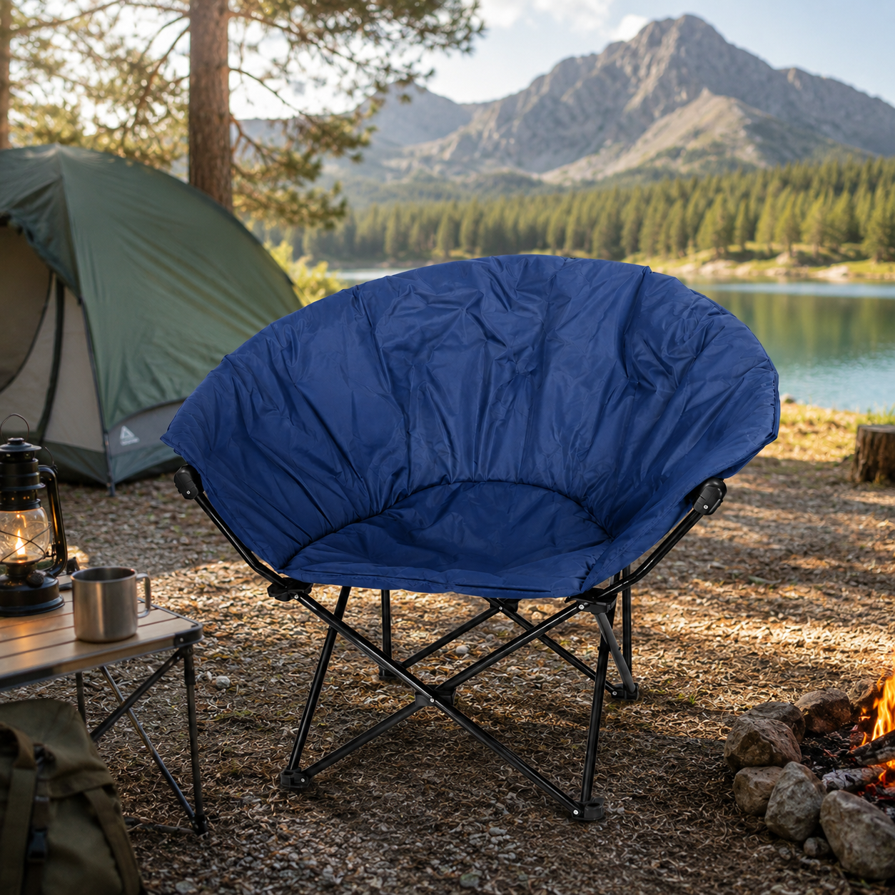 Ay Tipi Katlanabilir Kamp Sandalyesi Outdoor Piknik Bahçe Balıkçı Koltuğu